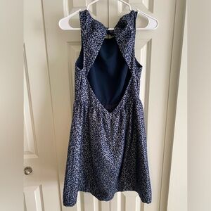 Alice + Olivia Jacquard Open Back Metallic Dress